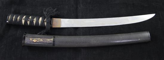 A Japanese tanto, 19th/20th century, length of blade 30.5cm